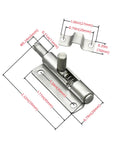 Hella Durable 304 Stainless Steel Spring Loaded Latches For Cabinet Doors With Telescopic Gun Hinge Hardware dimensions and details.