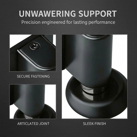 Heavy Duty No Drill Door Stopper Set With Invisible Metal Adhesion, Strong Magnetic Hold, close-up of secure fastening and sleek finish.
