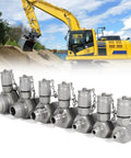 JIC37 Hydraulic Swivel Run Tees Set 7 Pack For Excavators And Heavy Machinery Tee Connectors And Tester Couplings Pro Grade
