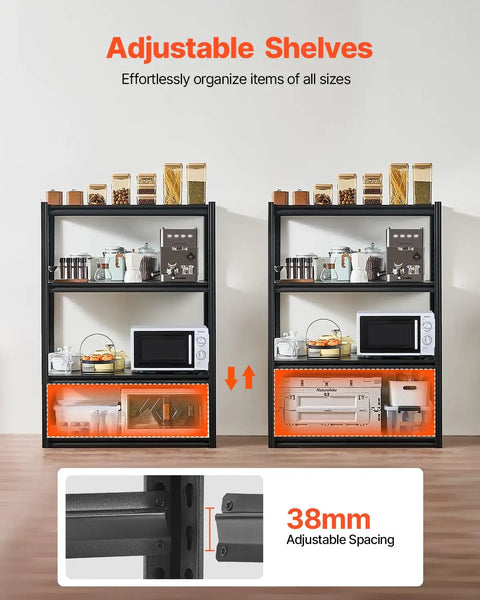 4 Tier Heavy Duty Storage Shelves With 2400 Lb Capacity Rock Solid Adjustable Metal Shelving Unit For Garage Warehouse Or Basement Built Like A Tank Steel Organize Your Space Hassle Free Black