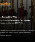 Heavy Duty 115V Three Speed Circulator Pump Replacement For Commercial Heating Featuring 17 GPM Flow rated on copper piping.