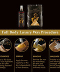 Full Body Wax 2.2lb Pre Melted Wax Granules For Easy Hair Removal All Over The Body, Smooth Glide Formula For Any Area, Beads And Chunks Included, Salon Grade Home Waxing Kit set with instructions and oil bottle.