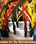 Closeup of 12 Pack Small Solderable Mini Breadboards With 170 Tie Points for quick handy mini prototyping and projects.
