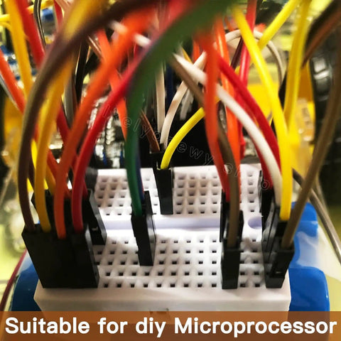 Closeup of 12 Pack Small Solderable Mini Breadboards With 170 Tie Points for quick handy mini prototyping and projects.