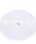 Built Tough GT2 Timing Belt With Steel Core For 3D Printers And CNC Projects round white polyurethane belt with a texture surface.