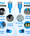 Diamond Hole Saw Drill Bits Set With Pilot Guide And Sponge Spring Bits, 2 Pieces, 1 Inch Diamond Drills product features