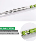 Soft Close Heavy Duty Drawer Slides 18 Inch 6 Pairs Side Mount Metal Ball Bearing Full Extension Rails 110 Lb Load Capacity