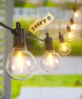 Outdoor 240 Ft LED String Lights With 124 G40 Globe Bulbs, Waterproof IP65 Dimmable Patio Lighting For Porch Backyard Balcony Cafe Gazebo, Shatterproof Bulbs, Copper Core Wire, Easy Install