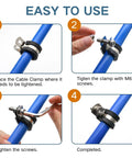 Installation steps of Heavy Duty 1 1/4 Inch Cable Clamps, 15 Pack Rubber Lined Pipe Clips for secure auto wiring hold.