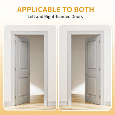 Image showing left and right-handed doors demonstrating 2 Pack Self Closing Door Hinges 3.5 Inch With Adjustable Tension Control.