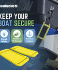 2 Inch Ratchet Strap Protectors For Trailer Tie Downs, Heavy Duty Protective Sleeves with boat pad protectors in use