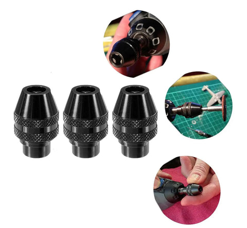 3-Pack Quick Change Multipro Keyless Chuck For Rotary Tools 1/32 Inch To 1/8 Inch Shank Compatibility, Easy Bit Swaps, product details