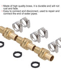 Upgrade Your Outdoor Setup With This Awesome 3 Set Brass Garden Hose Repair Kit Featuring Dual Size Compatibility For 5/8 And 3 Inch Hoses Plus Heavy Duty Stainless Steel Clamps To Fix Leaks Fast brass hose repair kit with clamps, gaskets, and connectors