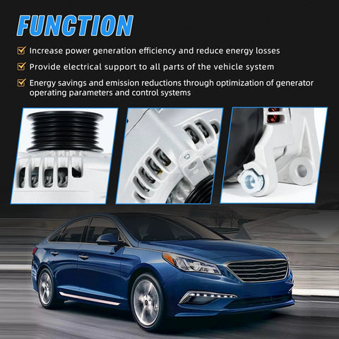 Beefed Up 150A 12V High Output Alternator Replacement For 2015 2019 Hyundai Sonata and other models, features and benefits