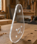 Score Your Shop Upgrade With This Six By Nine Inch Clear Acrylic Router Base Plate Built Straight For Makita Compact Models Featuring Pre Drilled Mounting Holes And Three Eighth Inch Thickness For Rock Solid Precision Woodworking.