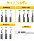 Screw installer bits including slotted, Phillips, Torx, and bit holder from 33 Piece Screw Extractor And Bolt Remover Kit With HSS Drill Bits Magnetic Extension Bit Holder Easy Out Removers Stripped Screw Solver And Storage Case