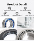 Beefed Up Rear Axle Bearing With Seal And Retainer Kit for Jeep Wrangler JK JKU 2007-2017 showing sealed bearing fit