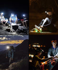 Rechargeable LED Headlamp 1200 Lumen Ultra Bright Hard Hat Light With 7 Modes for Adults Hiking, Running, and Camping Gear in use