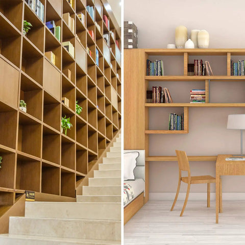 100 Pack Clear Pvc And Steel Shelf Pegs With Dead Simple Install And Rock Solid Grip For Cabinets Or Bookshelves showcased in a modern wooden bookshelf.