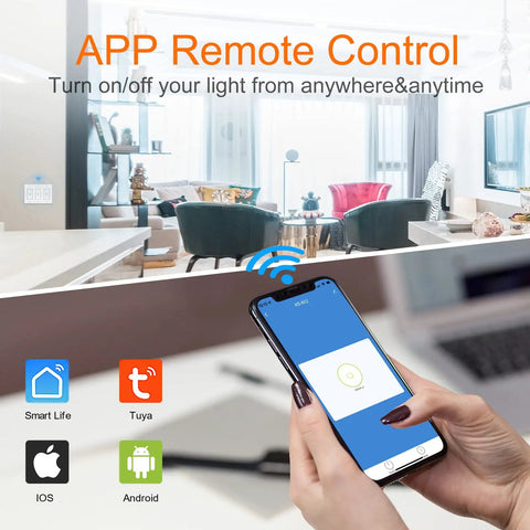 Smart WiFi Light Switch 3 Gang Works With Alexa Google Home And IFTTT No Hub Needed Voice Or Remote Control app view