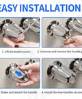 Installation process for 81428 Tub And Shower Knob Replacement Kit For Price Pfister Verve Tub And Shower Handle Chrome Finish.