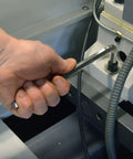 Using Set Of 15 Balldriver L Wrenches With BriteGuard Plating for tight screw adjustments, tool size 1.27 mm to 10 mm.