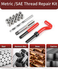 15 Pcs M14x1.5 Female Thread Repair Inserts Kit With Helicoil Style Inserts Pro Grade Drill And Tap Tools Wrench Box