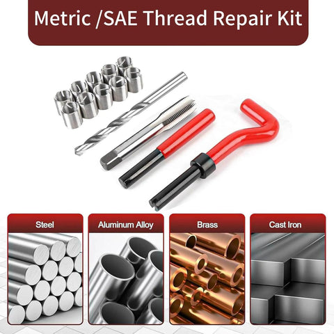 15 Pcs M14x1.5 Female Thread Repair Inserts Kit With Helicoil Style Inserts Pro Grade Drill And Tap Tools Wrench Box