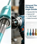 Premium 4 Piece Diamond Tile Drill Bit Set With Vacuum Brazed Tips In 6mm To 12mm Sizes Fits M14 Angle Grinder For Cutting Ceramics And Marble Smooth And Tough, M14 thread close-up