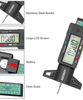 Digital Tire Tread Depth Gauge With Color Coded Bar For Cars Trucks And Motorcycles, Easy Read 0 To 1 Inch (0 To 25.4mm) Precision Up To 0.01mm, Zero It Anywhere, A Must Have Auto Maintenance Tool For Safe Smooth Rides