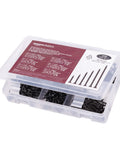 Drywall Screw Assortment Kit 220-Piece Coarse-Thread Steel Phillips-Head Screws with handy storage case open view