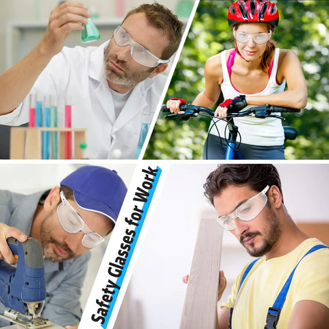 Tough As Nails Ansi Z87.1 Certified Safety Glasses For Men worn by men and women in various work environments and activities.