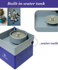 4 Inch Flat Grinding Machine For Glass And Gemstones With Shaping And Polishing Capabilities Jewelry Making Grinding Gear Kit Rock Mineral Polisher And Jewelry Crafting Equipment showing built-in water tank feature.