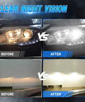 Comparison of HID Xenon Headlight Ballast Replacement for Escalade BMW E60 Town And Country showing increased brightness before and after install