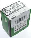 One Hundred Pack Hex Washer Head Self Drilling Screws Size Ten By Three Quarters Inch For Metal Wood And Fiberglass in green box.