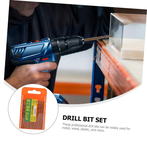 Rock Solid 10 Piece Cobalt High Speed Steel Drill Bit Kit For Stainless Iron Plastic Precision Twisted Design Effortless DIY Drilling And Engineering Projects With Secure Grip And Minimal Wobble, 10-piece set in package