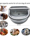 Heavy Duty Automatic Pet Water Bowl Stainless Steel Self Filling Dispenser For Dogs Cats Ducks Goats And Small Livestock Farm Yard showing 10.5in bowl design.
