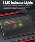 8A 12V Solar Charge Controller With Led Display IP67 Waterproof PWM Intelligent Battery Regulator For Gel AGM Lead Acid LiFePO4 Lithium Batteries For Your RV Boat Car Outdoor Use with LED lights.