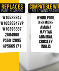 Image showing parts replaced by Washer Drive Hub Kit Replacement W10528947 W10396887 For Whirlpool Top Load Washers.