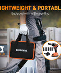 Person holding storage bag for Beefy 20V Brushless Impact Wrench Kit With 1/2-Inch Drive, High Torque Up To 250 Ft-Lbs, 2600 RPM