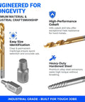 Heavy Duty 35-Piece Screw Extractor And Drill Bit Set For Pulling Broken Studs Stripped Bolts Rusted Seized Fasteners With Left Hand Cobalt Bits Perfect For Tough Auto Plumbing Job Garage Fix It Work, HSS cobalt drill bits and extractors