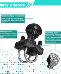 Double U Bolt 1.5 Inch Mount Base with aluminum core and stainless steel torque nut, ideal for anti-loosening and vibration resistance.