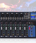 7 Channel Bluetooth Portable DJ Mixer With USB Recording MP3 Input XLR Phantom Power 48V Multi Channel Sound Mixer Board
