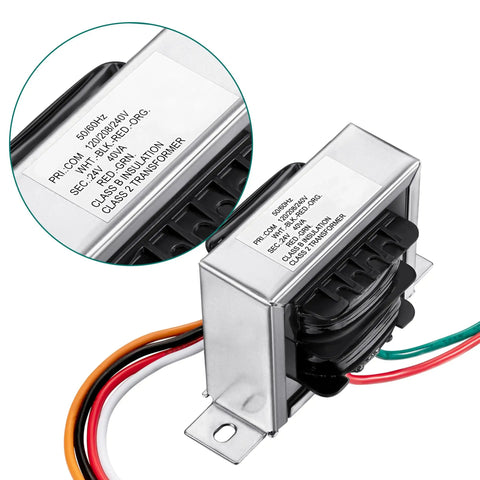 24V 40VA Control Transformer For HVAC Furnaces With Multi Tap Primary 120V 208V 240V And 24V Secondary DIY Easy Install