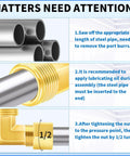 ChillWaves brass compression tube fitting 5/8 in OD x 1/2 in NPT male 90-degree elbow, 2-pack