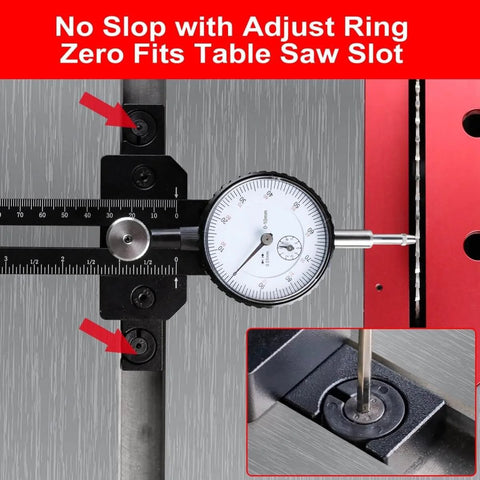 0.01mm Precision Table Saw Gauge Dial Indicator For Dead On Blade Alignment And Miter Slot Calibration in table saw slot