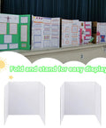 36 By 48 Inch Trifold Poster Board White Corrugated Pack Of 2 for presentations, science fairs, with large center panel for easy setup.