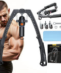3 In 1 Hydraulic Arm Trainer for Home Gym with Ab Roller, hooks, and box, adjustable 22 to 440 lbs resistance for full body training