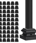 Iron Baluster Shoes Flat Shoe With Screw For Half Inch Square Balusters Satin Black Finish Built For Heavy Duty Securement