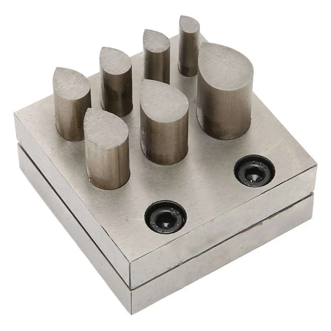 Drop Shaped Disc Cutter Set 7 Piece Punch Die Forming Kit For Jewelry Making And Metal Gaskets Sheets With Base 62x62mm View